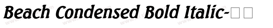 Beach Condensed Bold Italic字体转换